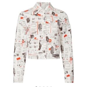 MIAOU newspaper denim jacket